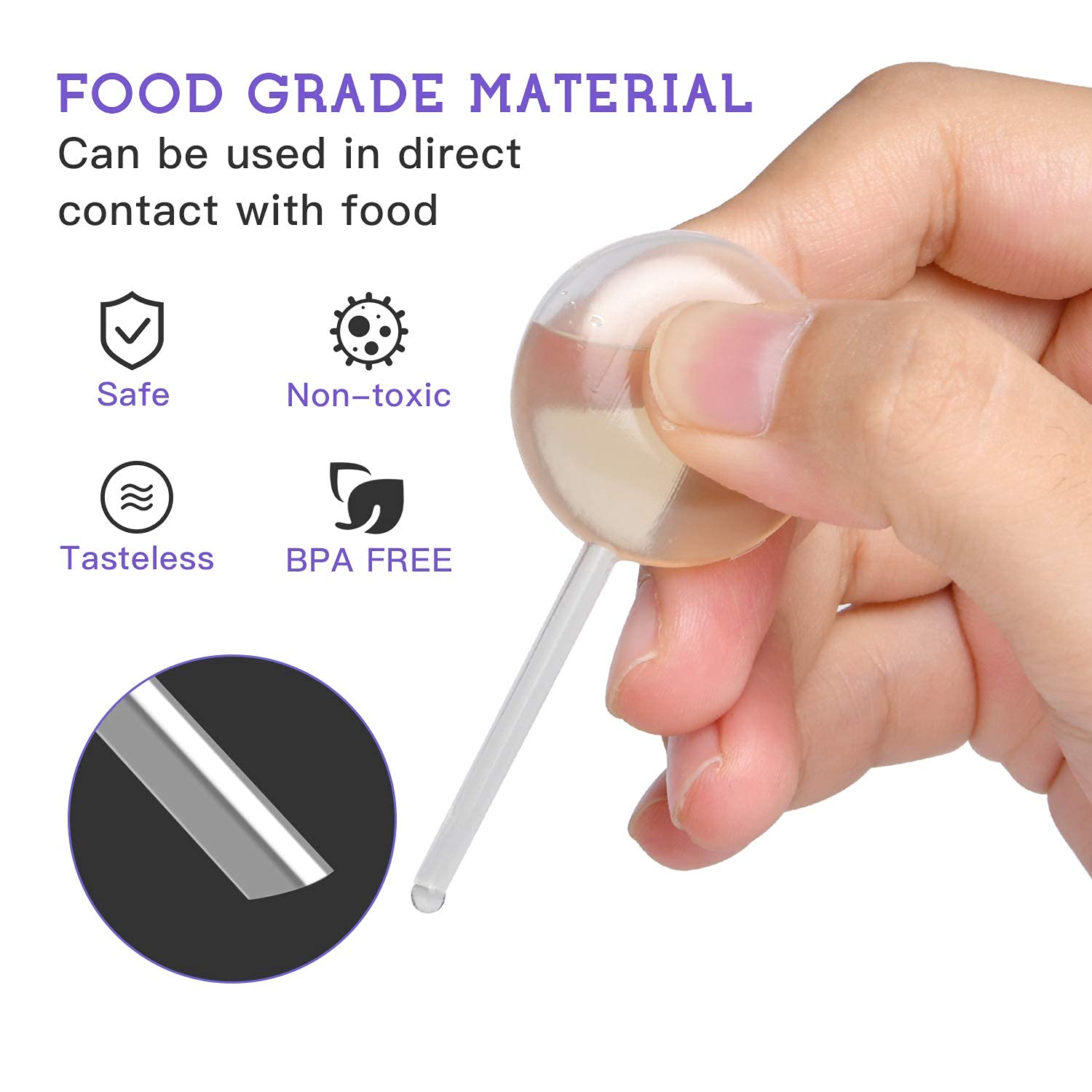 300 Pieces 4ml Cupcake Pipettes, Food Grade Plastic Disposable Pipettes Mini Liquid Injector (300-A): Industrial & Scientific