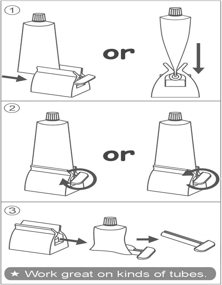 Tootaste Tube Roller - Manual Squeezer Tool, Toothbrush Squeezer, Clip