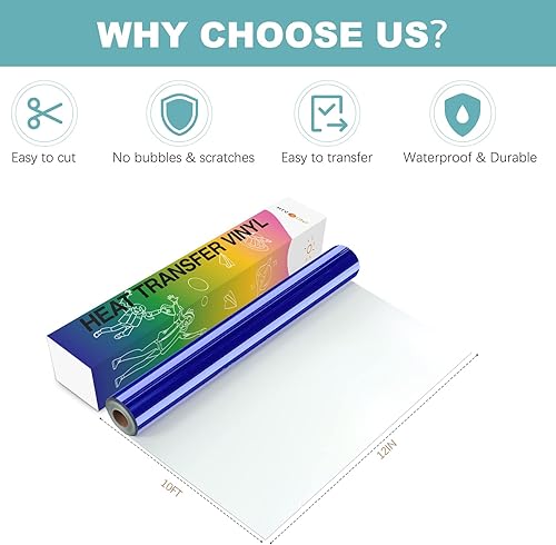 Miniatura 33 de HTVRONT Vinilo permanente blanco – Vinilo adhesivo permanente mate de 12 pulgadas x 65 pies, compatible con máquina de corte Cricut, Silhouette