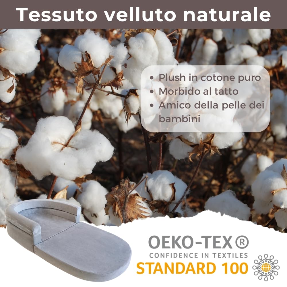 Divano in Schiuma per Bambini con Coperta & Cuscino, Divano Convertibile 3-in-1 Preassemblato per Piccoli, Poltrona Pieghevole da Interno & Letto da Pavimento Apribile per Ragazzi & Ragazze (Grigio)