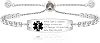 Uloveido Personalized Emergency Medical Alert Bracelet - Round Cubic Zirconia Tennis Bracelet Adjustable Slider Chain