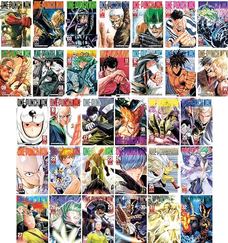 One-Punch Man Series (Vol. 1-32) Manga Set, by ONE (32 Books)