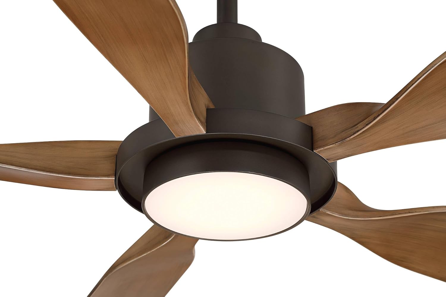 Casa Vieja 60" Stonebrook Bronze and Barnwood Damp LED Cottage Core Ceiling Fan