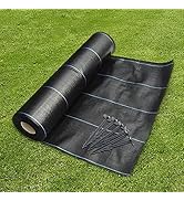BIANCHERIAWEB - Telo Pacciamatura Drenante Verde Per Giardino, Serra, Orto Anti Erbacce 10x2.1 Telo