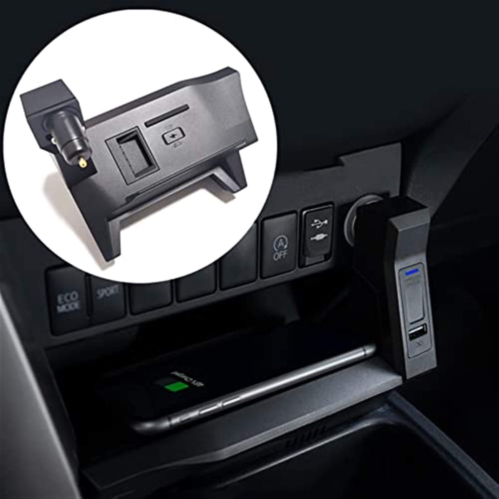 Bezprzewodowa ładowarka samochodowa, dla Toyota, dla RAV4, RAV 4 Hybrid 2013-2018 ładowarka do telefonu QI płyta ładująca akcesoria do uchwytów na telefon Bezprzewodowa ładowarka samochodowa