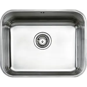 TEKA Fregadero de Una Cubeta en Acero Inoxidable 18/10 Bajo Encimera, Válvula Canasta 3 ½”, Profundidad 200 Mm, Modelo BE 50.40 Plus 1C
