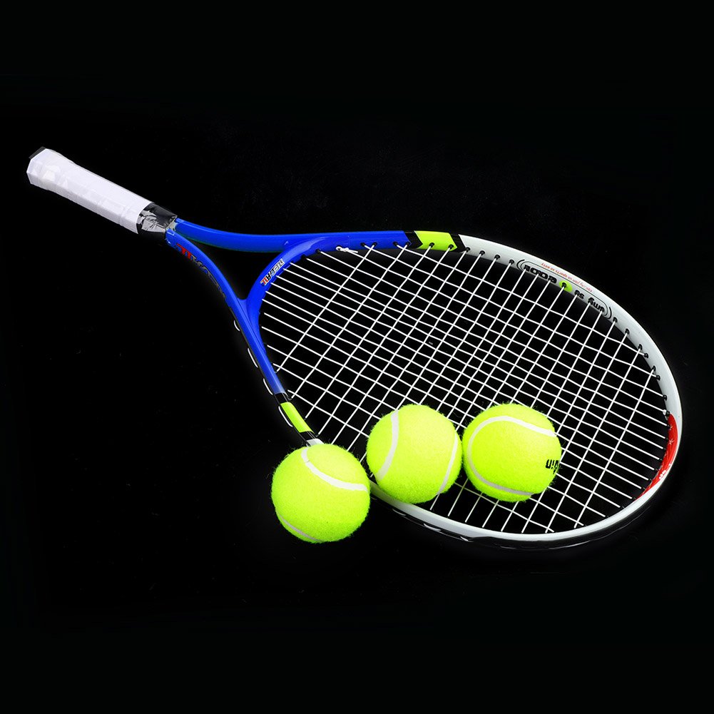 Raqueta de Tenis reemplazo para Junior Niños, Raqueta de Entrenamiento de Práctica de Tenis Sola Raqueta de Tenis Duradera con Bolsa de Transporte,Rosa Rojo, Amarillo,