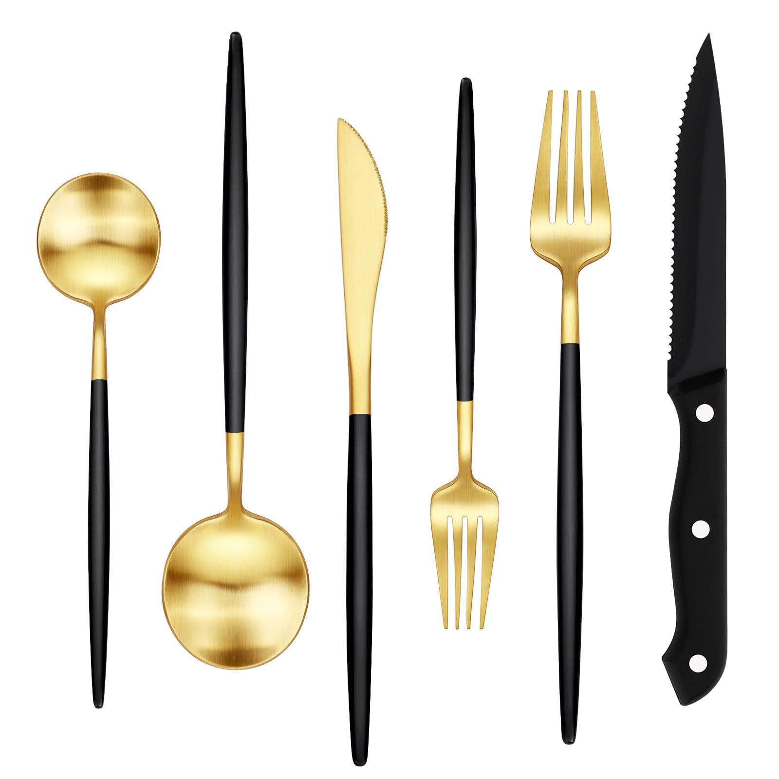 EUIRIO 72 Pieces Matte Silverware Set, Stainless Steel Flatware Set Service for 12, Tableware Cutlery Set, Utensils for Home, Restaurant, hotel, Include Knife Fork Spoon Set,Dishwasher Safe