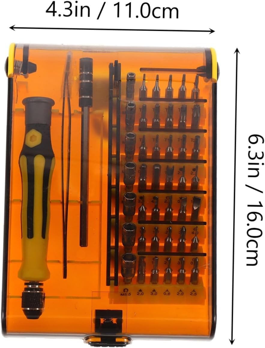 VILLCASE 1Set Screwdriver Multi Function Electronics Repair Kit Tools for Computer Mobile Device Disassembly Organized Storage Box for Easy Access
