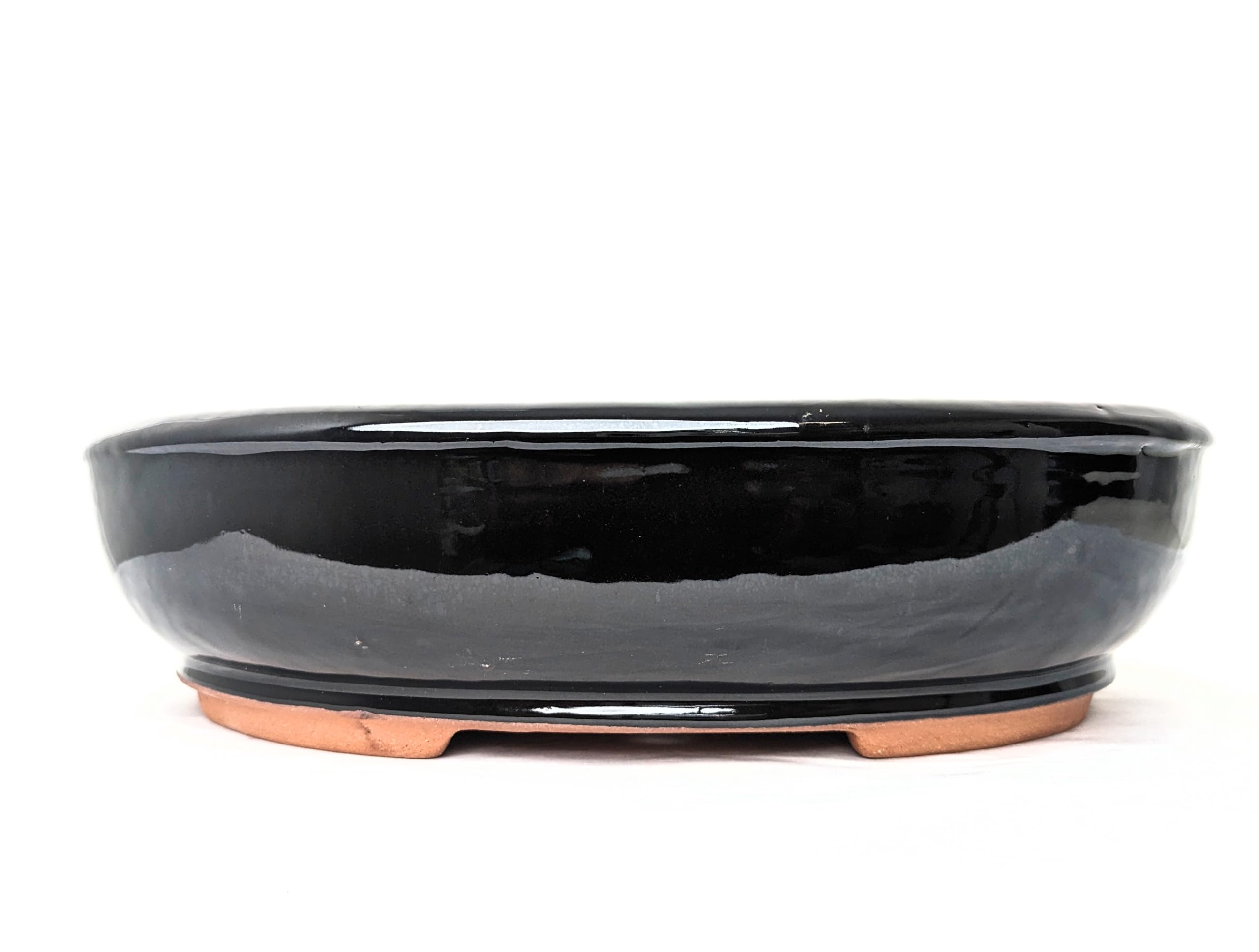 Glazed Ceramic Bonsai Pots without trays (Black, 38cm) — image 1