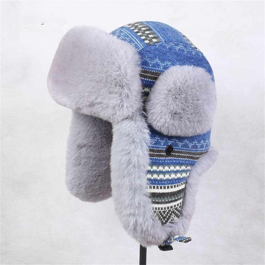 Cappello Cappello in Cotone Caldo Ispessito Cappello in Lana da Esterno Berretto da Sci per Uomo e Donna in Versione Coreana Invernale (Color : D, Size : 7 3/8) (D 7 1/8)