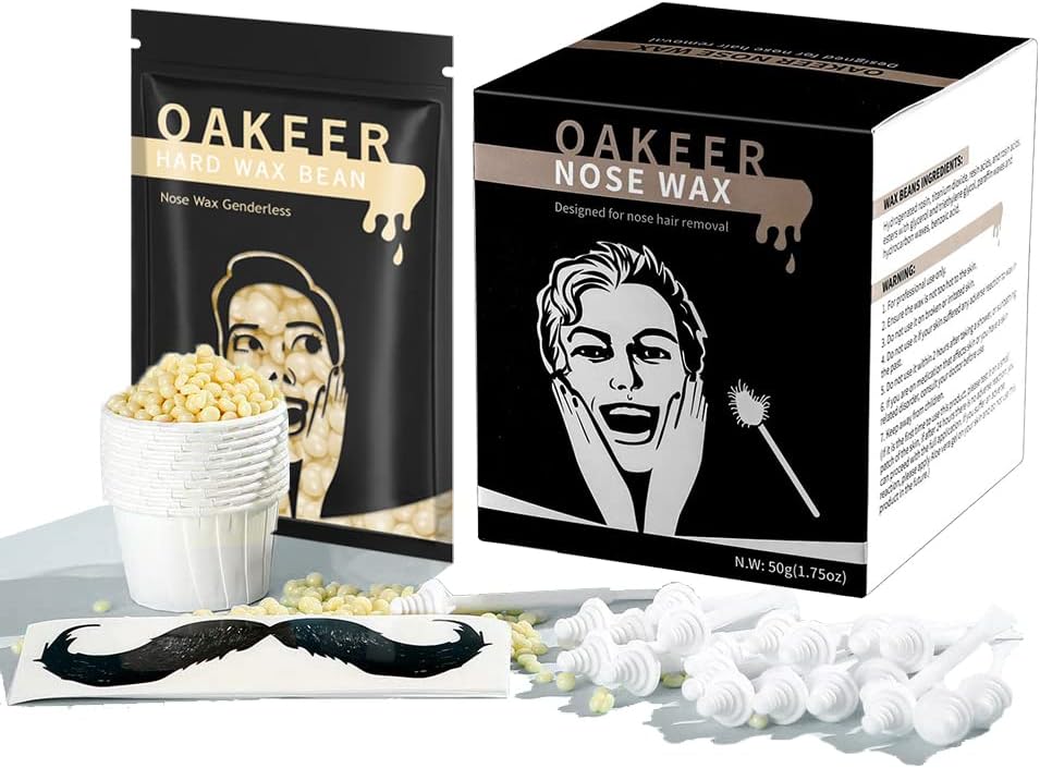 Oakeer Nose Wax Kit Nose Wax Hair Remover kit for Men and Women at Home