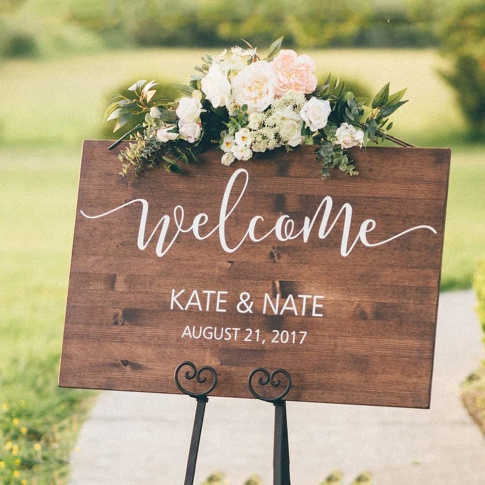 Panneau de bienvenue en bois mariage personnalisé souvenir unique JFS