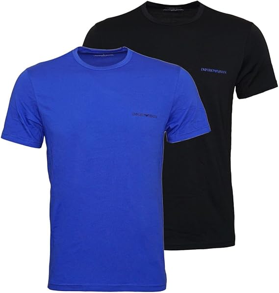 Emporio Armani Uomo Cotone Stretch Bipack T-Shirt : Amazon.it: Abbigliamento