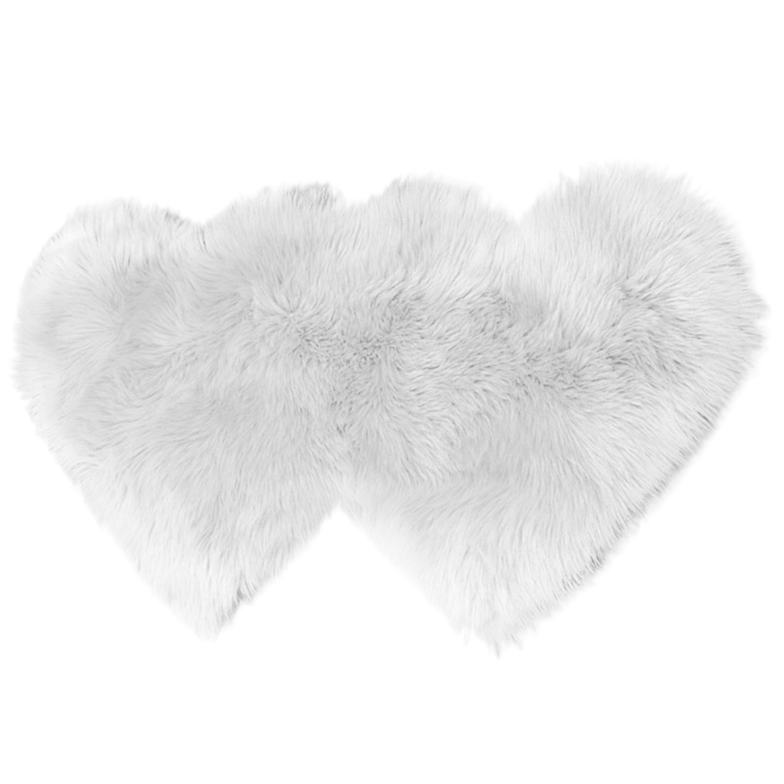 Beimus Heart Shape Faux Fluffys Sheepskin Rugs Floor Carpets Fluffys Soft Fuzzy Area Rugs Throw Bedside Living Room Mats Soft Area