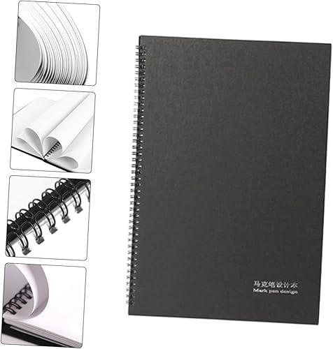 Miniatura 8 de KALLORY Drawing Book Blank Diary Journal Blank Sketch Pad Hardbound Sketchbook Hardcover Spiral Notebook Art Sketch Book Blank Books DIY Painting