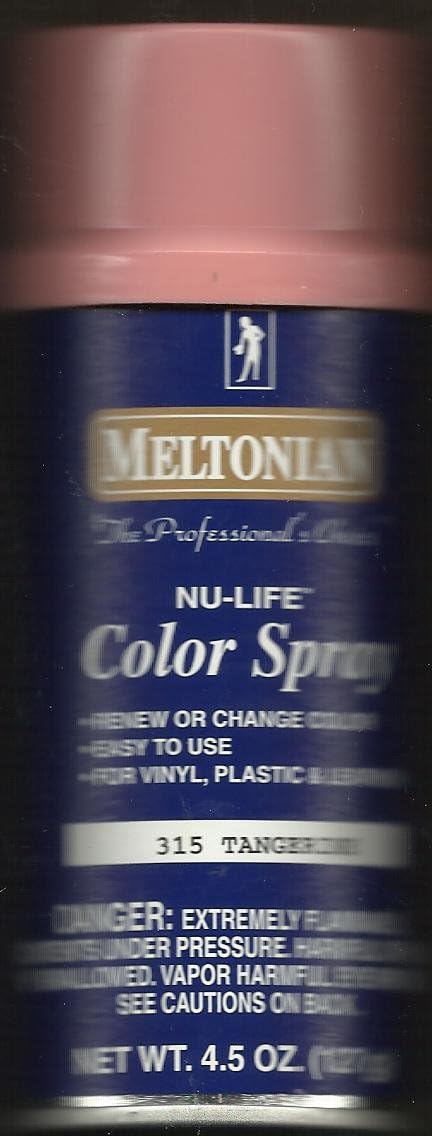 MELTONIAN NU-LIFE COLOR SPRAY #315 TANGERINE FOR VINYL,PLASTIC AND LEATHER 4.5oz
