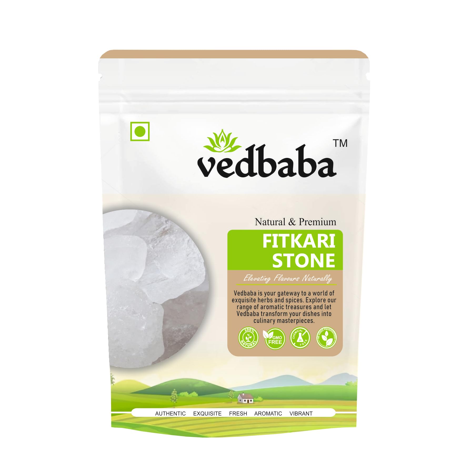 Vedbaba Fitkari Stone | Alum Stone | Phitkari | White Crystal Stones | Fitkari For Skin Tightening And Glowing Skin (200 GM) (B0CCXB74CM) Amazon Price History, Amazon Price Tracker