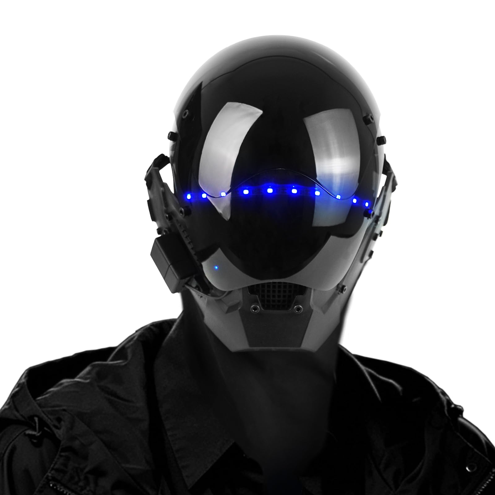 Marikito Masque punk LED tactile | Masque technique pour cosplay et Halloween