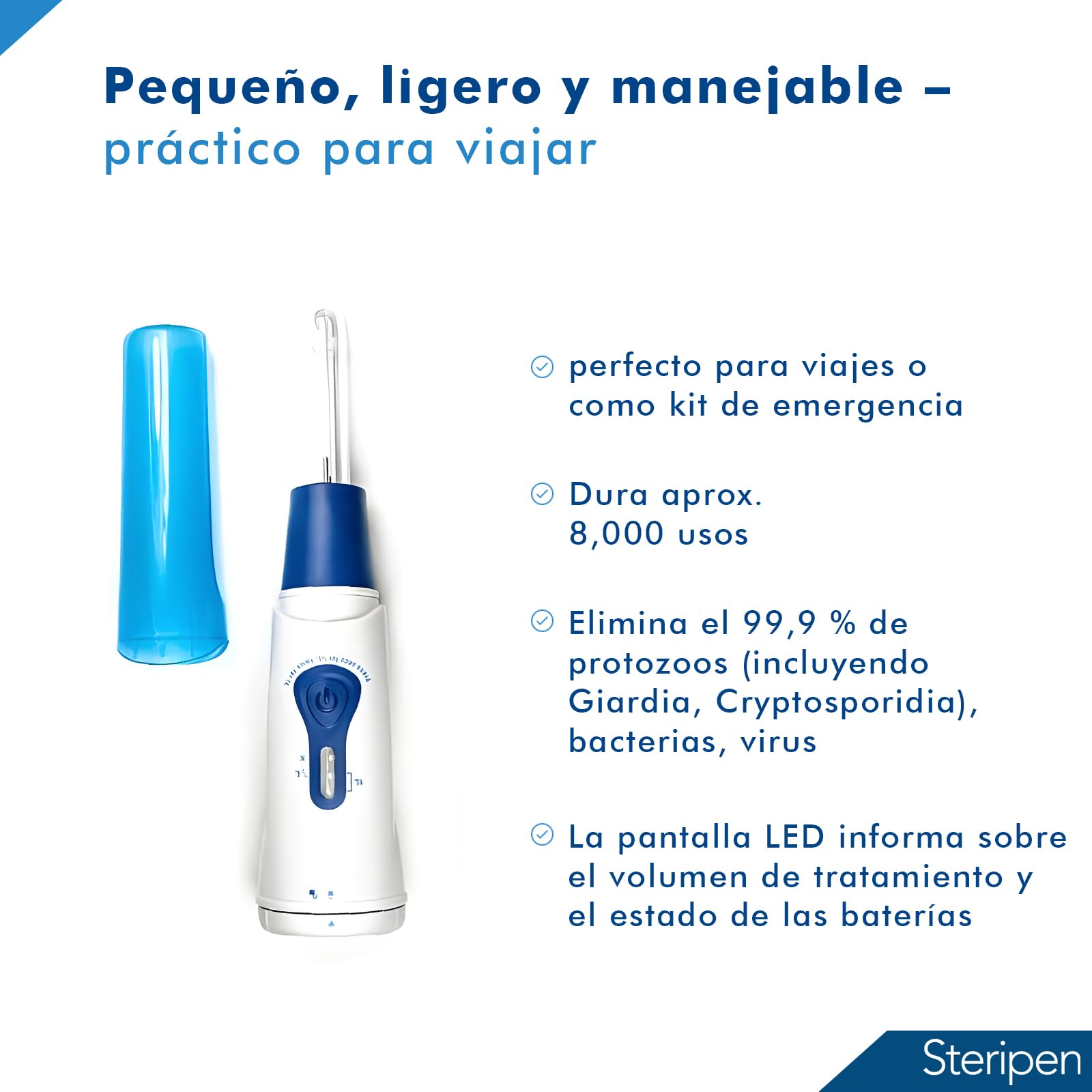 Classic 3™ potabilizador de agua UV SteriPEN® sin pre-filtro
