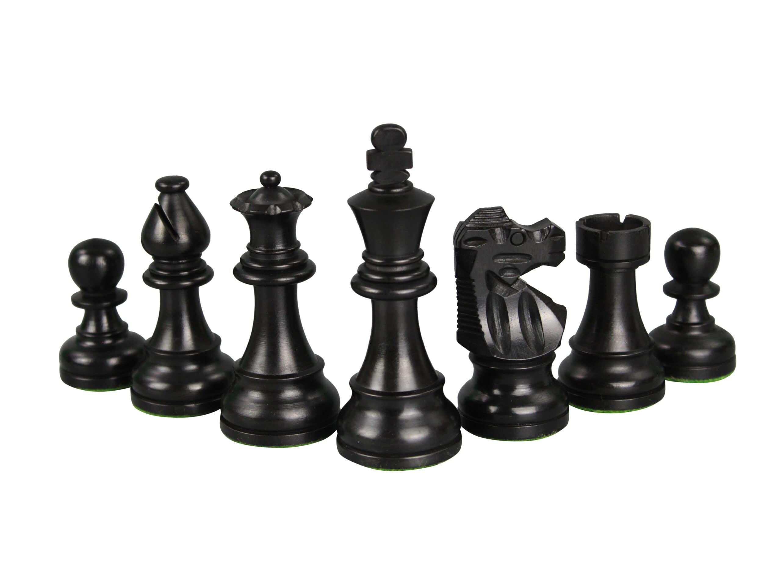 Helena - Set di scacchi in legno di ebano, peso 50 cm, colore: Ebanizzato