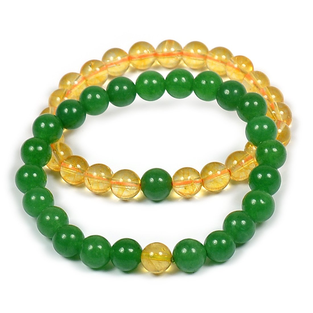 Reiki Crystal Products Combo Bracelet: Citrine With Green Aventurine, 8 Mm Stone for Unisex Adult - Review, Price and Buying Guide