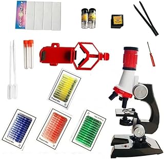 Acessórios para microscópio digital portátil Zoom Microscópio biológico 100x-1200x Kit de microscópio infantil Led Science Experiment Microscópio Acessórios (Cor: KIT F)