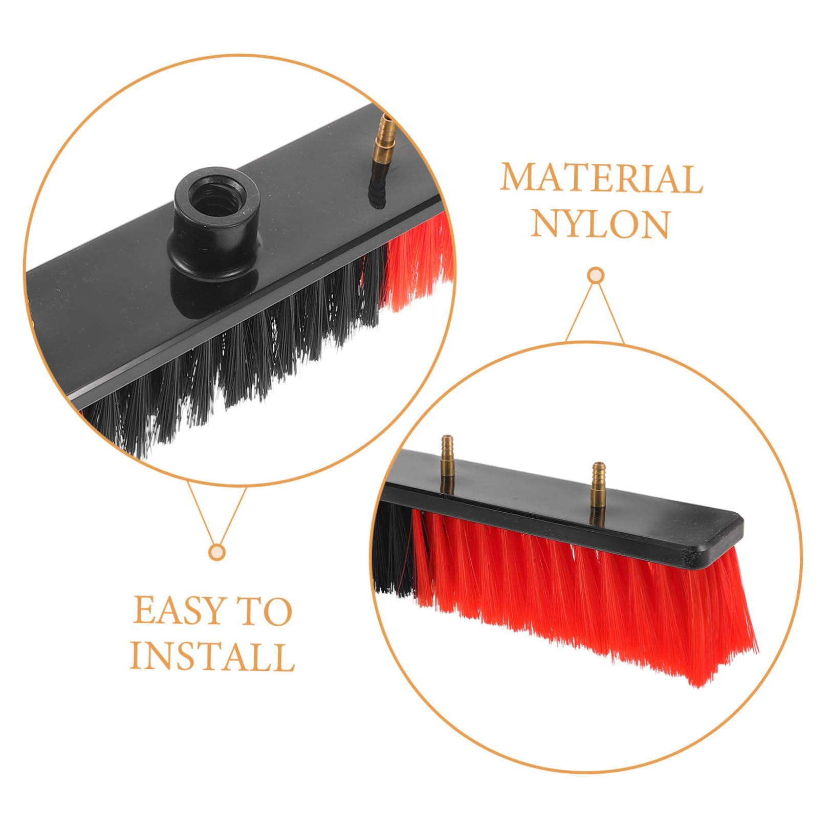 TOYANDONA Spazzola la Pulizia Pannelli Solari con Flusso D'acqua 21,7" Compatibile con Filettatura 3/4", Materiale Plastico e Acciaio, per Tetti e Aree con Risorse Idriche Limitate