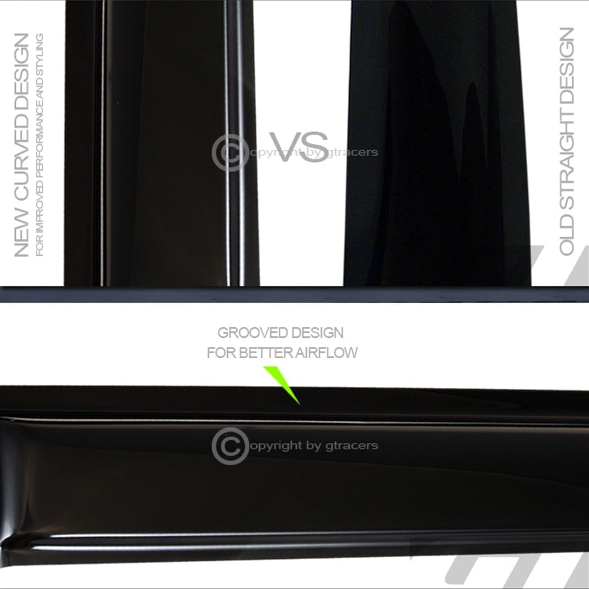 R&L Racing Ventvisor Window Deflectors Compatible with2001-2006 MDX | Dark Smoke Front-Rear Sun/Rain Guards Side Window Visors (4-Piece Set)