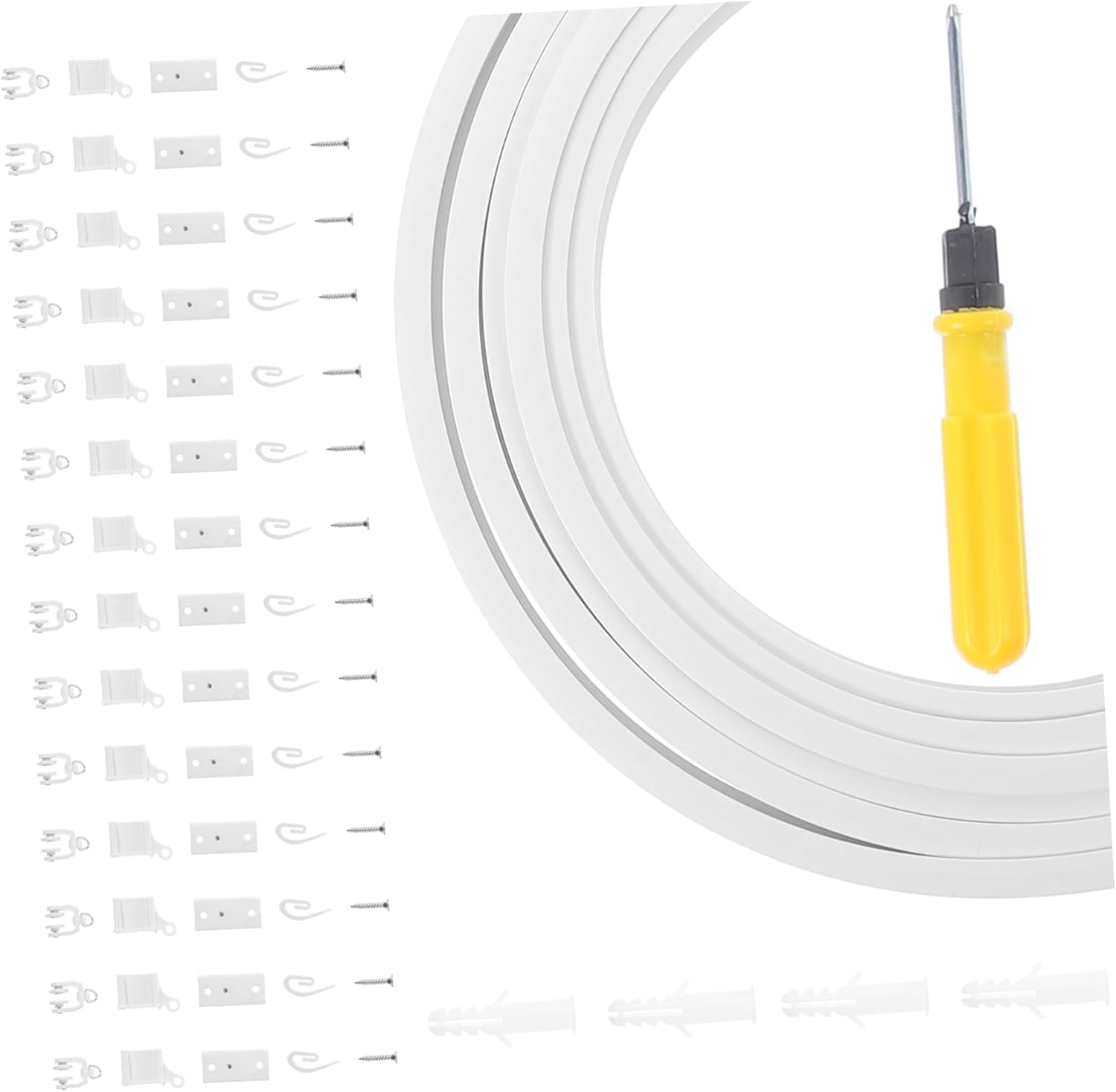 LIFKOME 5m Long u Shape Flexible Curtain Track Set for Balcony and Home Silent and Smooth Operation