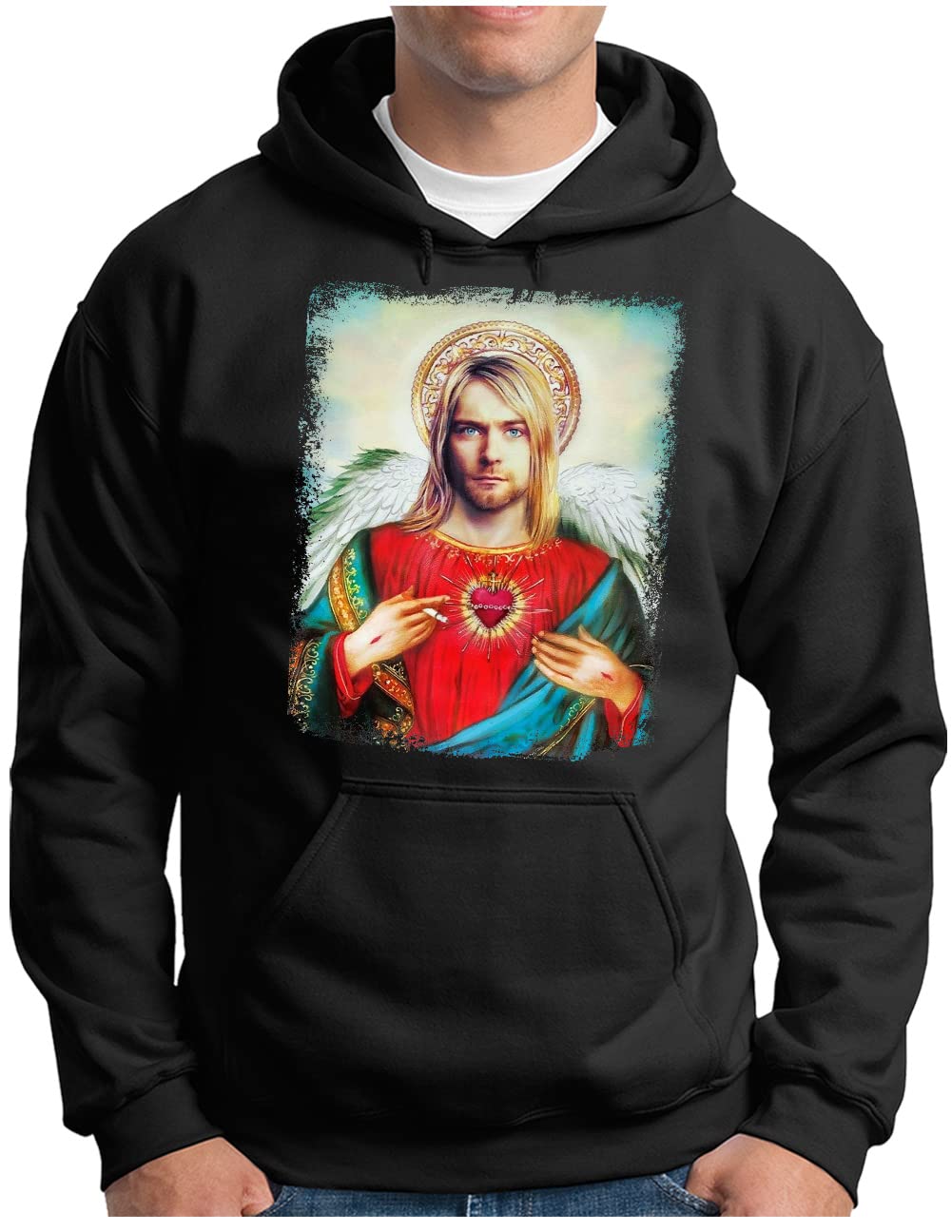 Sweat a capuche Saviour-Kurt Homme Noir taille XXL pull vintage - 4