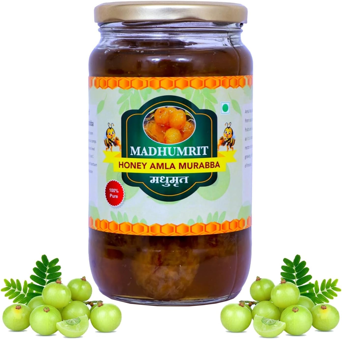 Organics Honey Amla Murabba with Organic Honey - 1kg Grams | 100% Fresh Amla with Honey Homemade Taste & Pure Natural Healthy Ingredients 1kg