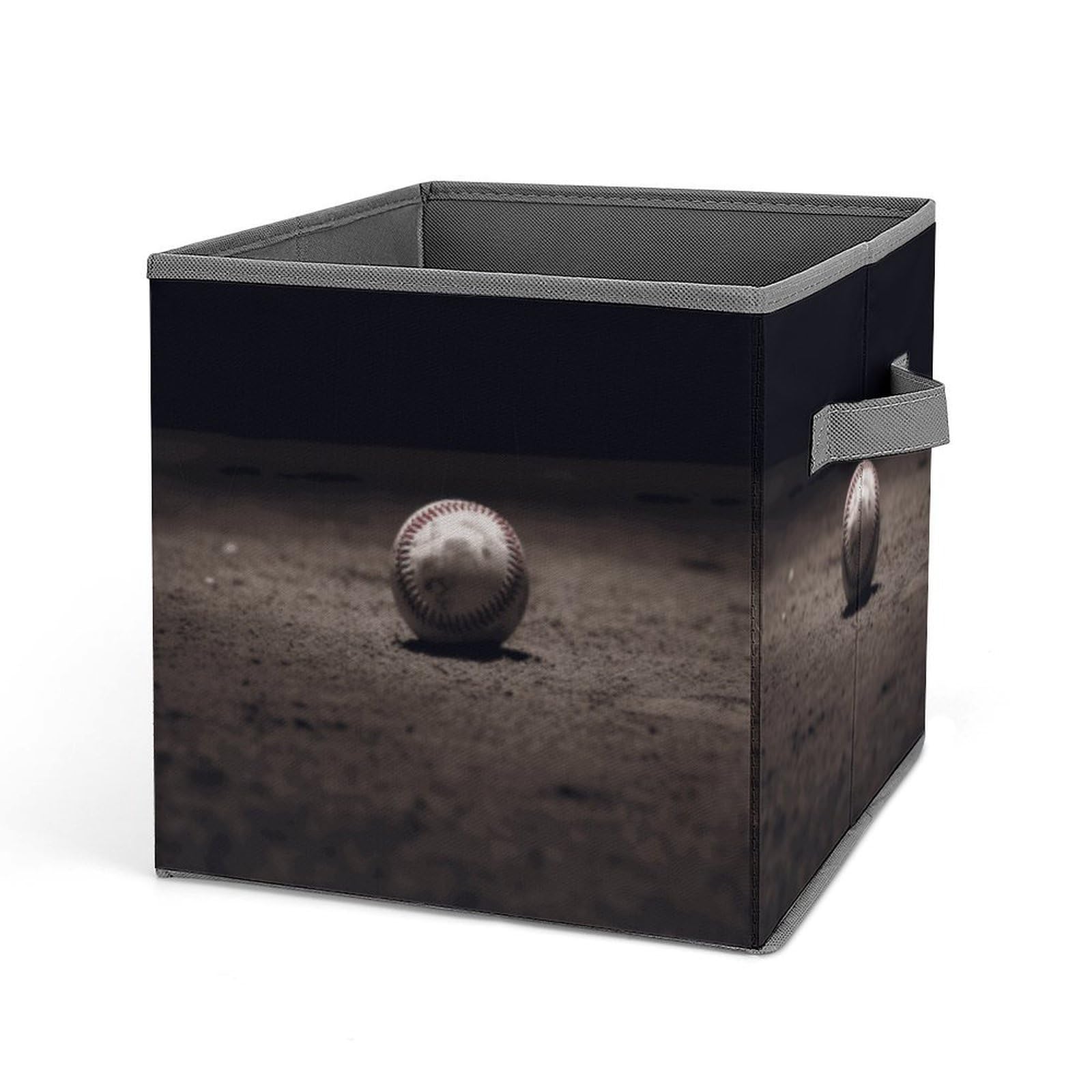 JTREHY Baseball Storage Bins Sturdy Large Capacity Folding Sorting Boxes Convenient Stable Storage Box Collapsible Fabric Storages Cubes Organizer with Handles