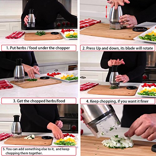 Best Utensils Premium Stainless Steel Chopper And Dicer Chop Veggies Herbs And Nuts With Ease - Thumbnail 7