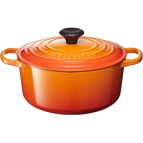 Le Creuset Enameled Cast Iron Signature Round Dutch Oven, 4.5 qt., Flame