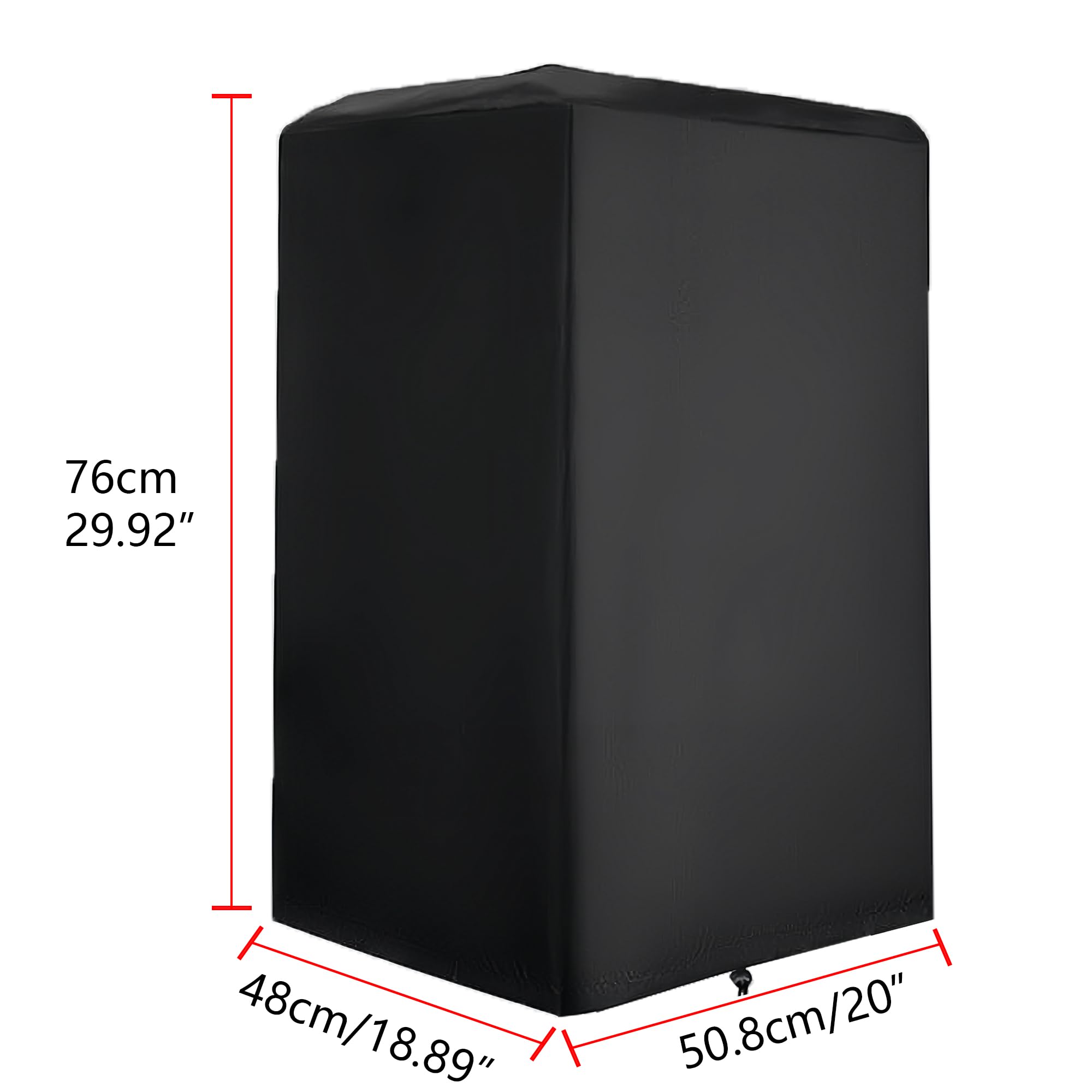 Musiin Housse pour haut-parleur d'extérieur de 15 pouces, design de fermeture à cordon, adaptée à une housse de protection verticale pour haut-parleurs PA/DJ (2 paquets)