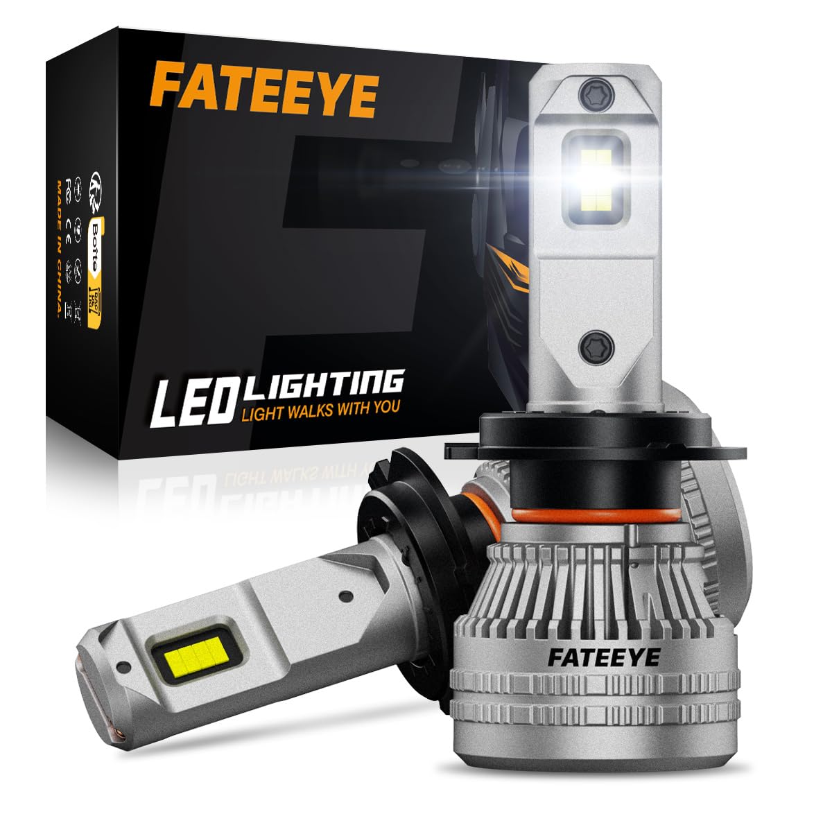 Lampadina H7 LED - 200W 44000LM faro LED H7 super luminoso, luce bianca fredda 6500K, sostituisce le lampadine alogene, impermeabile IP68, plug-and-play, Confezione da 2