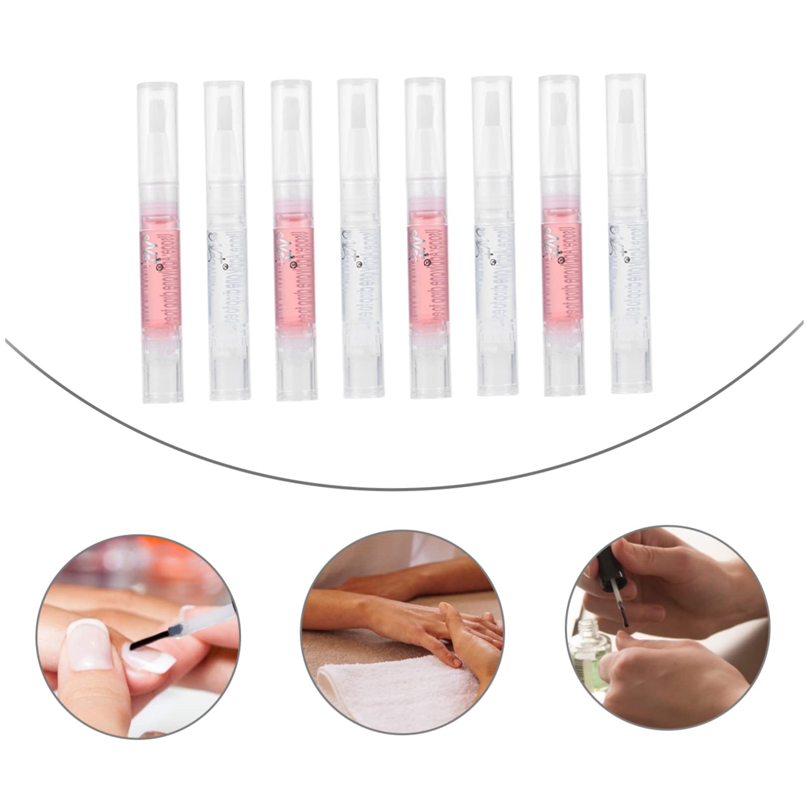 Didiseaon 3 Juegos Lápiz De Nutrición De Uñas Cuidado De Uñas Pulidor Aceite Nutritivo Para Cutículas Esmaltes De De Gel Pluma De Aceite De Nutrición De Páginas 8 Uds * 3