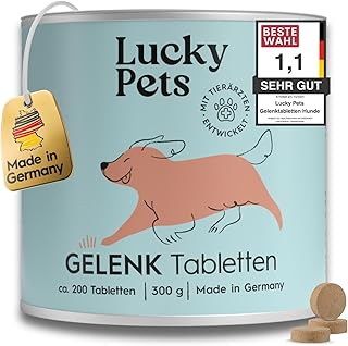 Gelenktabletten Hund 300 g Hochdosiert mit Grünlippmuschel I Teufelskralle, MSM, Glucosamin, Weihrauch I Deutscher Hersteller I reicht bis zu 12 Monate I hohe Akzeptanz, TESTSIEGER product image