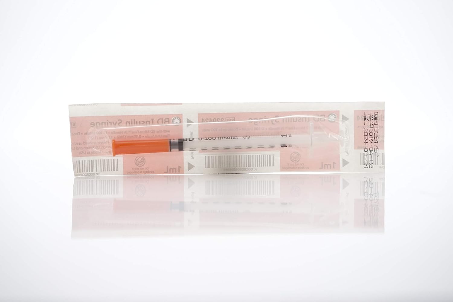 Becton Dickinson Insulin Syringes, Micro-Fine, IV Needle, Two Unit Scale, 1ML, U-100, 28G x 1/2", 329424 (Case of 500) : Industrial & Scientific