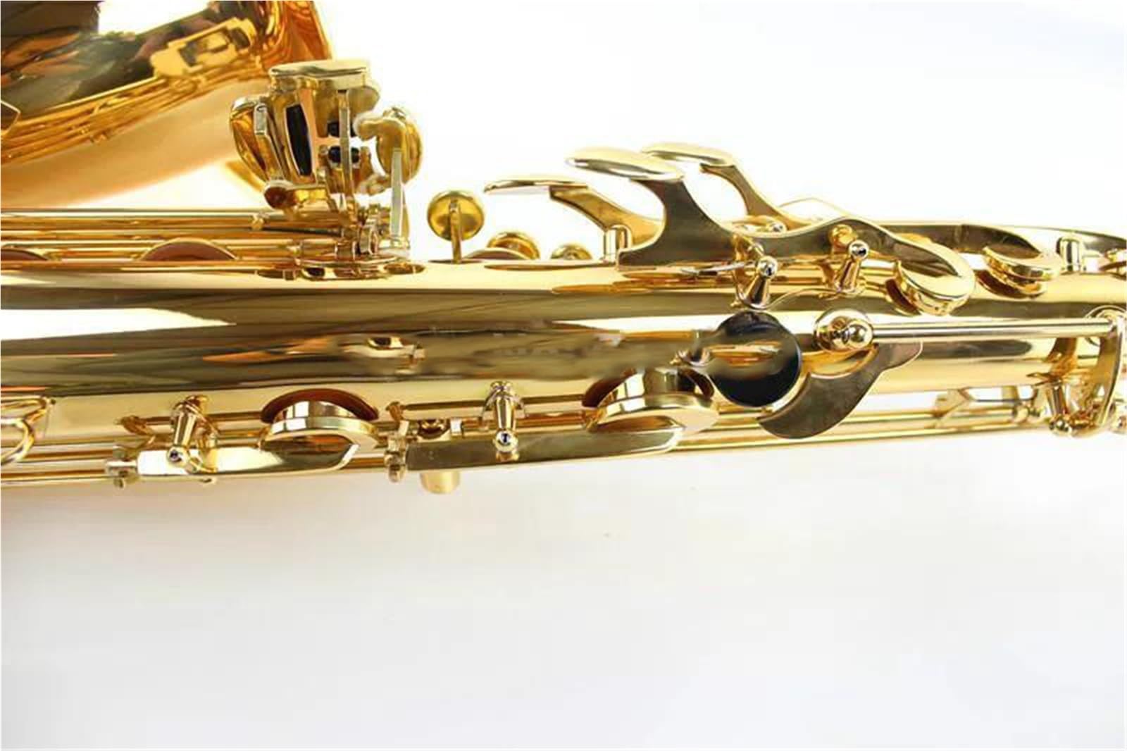 Saksofon Tenorowy Bb Mosiężny Złocony Lakierowany Instrument Sceniczny Z Futerałem I Ustnikiem Zestaw Saksofonowy