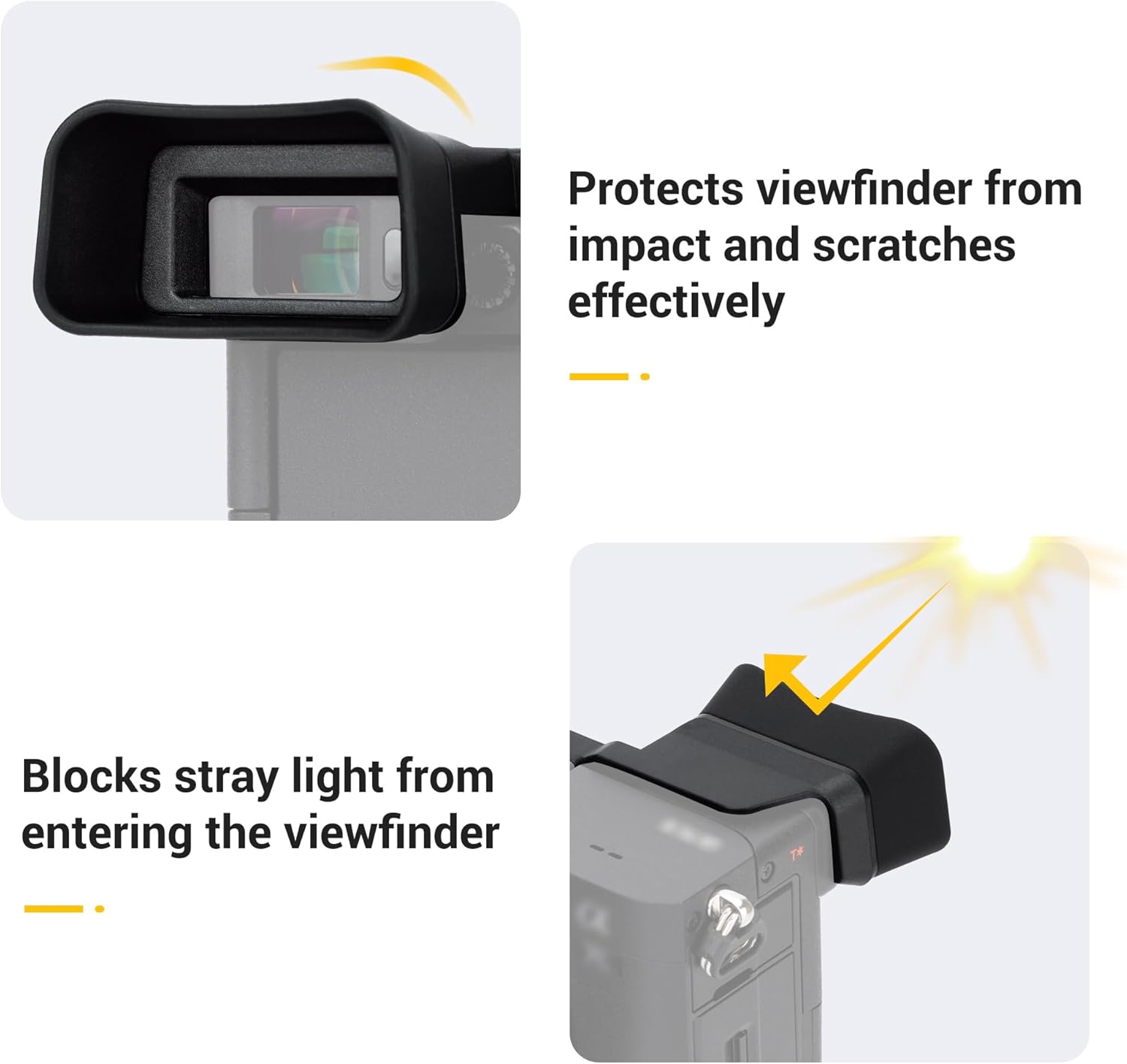 A7CII A7CR Eyecup Eyepiece, Soft Silicon Extended Camera Eye Cup Viewfinder Special Designed for Sony Alpha A7CII A7CR Camera(Not Fits A7C), Not Scratch The Camera Body & Not Affect The Use of Screen - Image 4