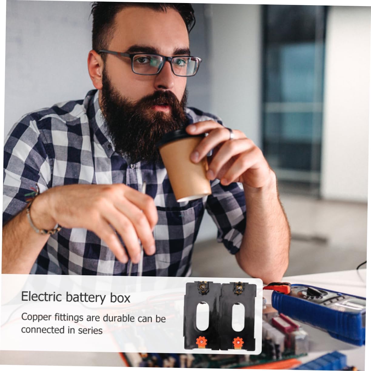 NUOBESTY 2 Set Batterie Porta Batterie Per Laboratorio Con Terminali Colorati E Sicure Per Esperimenti Scolastici E Progetti Elettrici 10 Pezzi*2