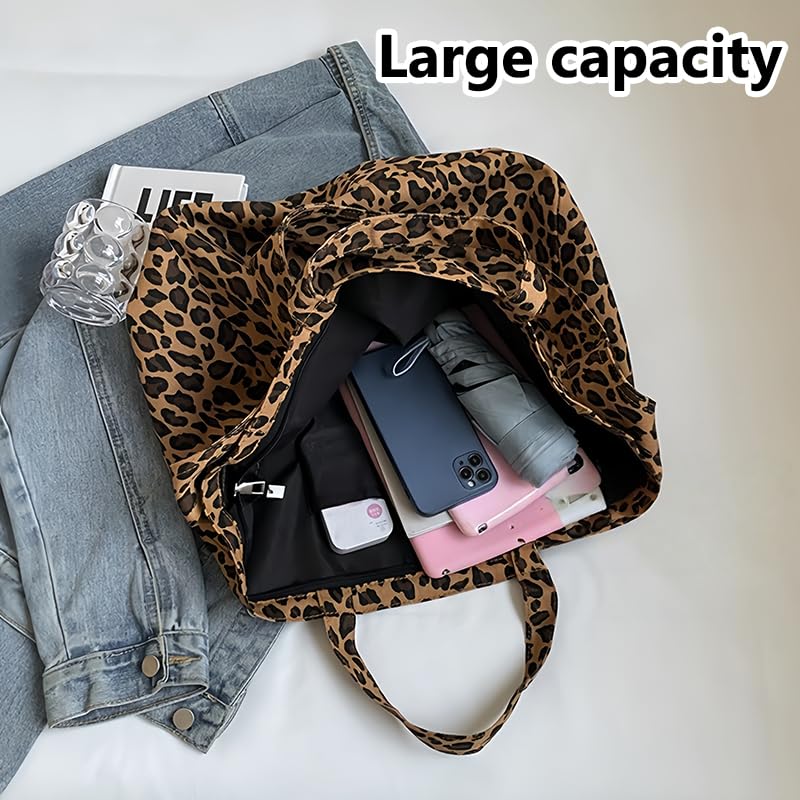 Bolso Tote Estampado Leopardo para Mujer miniatura 4
