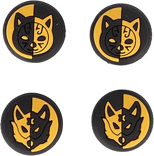 4PCS Cute Thumb Grip Caps Compatible with Switch,OLED,Lite Console, Soft Skin Silicone 3D Analog Stick Button Cover for NS Joycon Controller, Joystick Cap