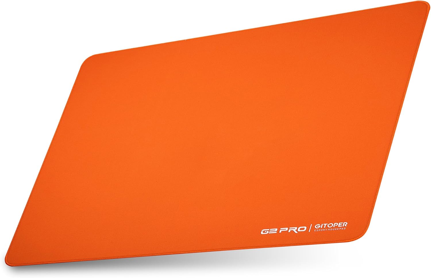 G2 PRO Esports Gaming Mouse Pad-Soft Base Non-Slip with Smooth Surface Fabric Control Type (Orange)