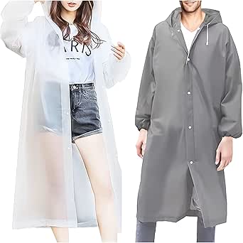 Poncho Pluie, 2 Pièces Poncho Impermeable, RéUtilisable Poncho EVA