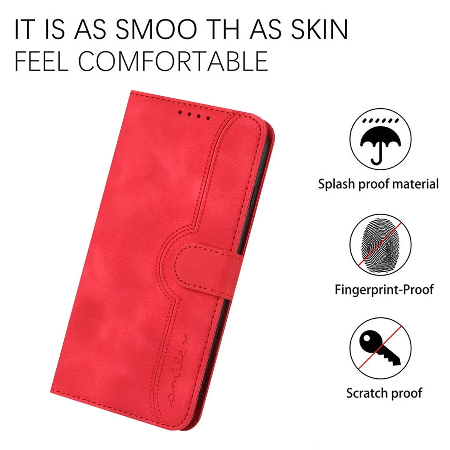 FMPCUON Compatibile per Xiaomi Redmi Note 12 Pro 5G con 2 Vetro Temperato,Antiurto Cover a Libro Xiaomi Redmi Note 12 Pro 5G Magnetica Portafoglio Folio PU Pelle Flip Caso con Wallet Case