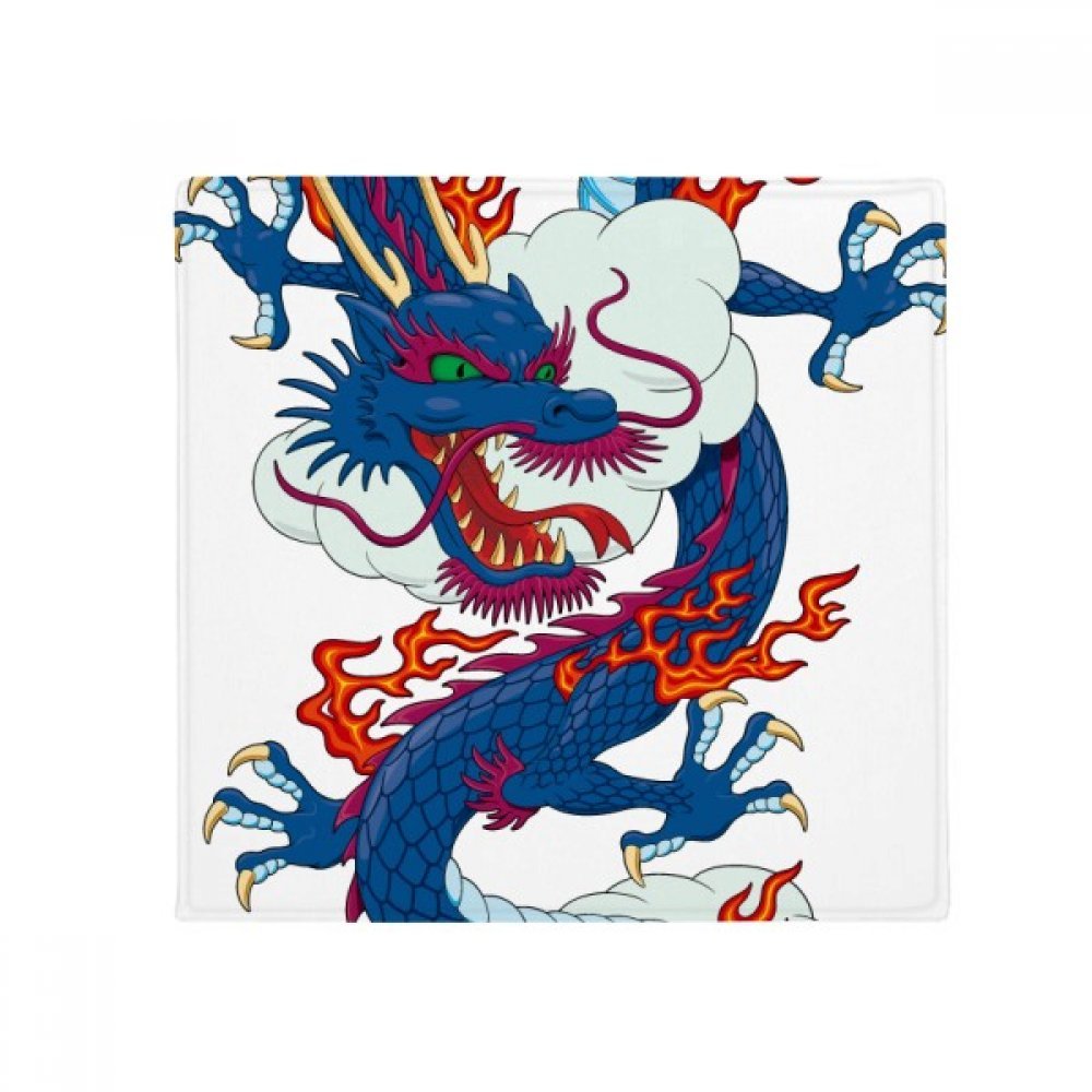 Tapis de sol dragon chinois 80x80cm antidérapant pour cuisine et entrée