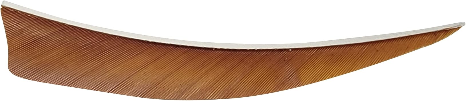 SAS 4" Shield RW Feathers Solid Color Archery Arrow Fletching Shafts - 25/Pack Brown